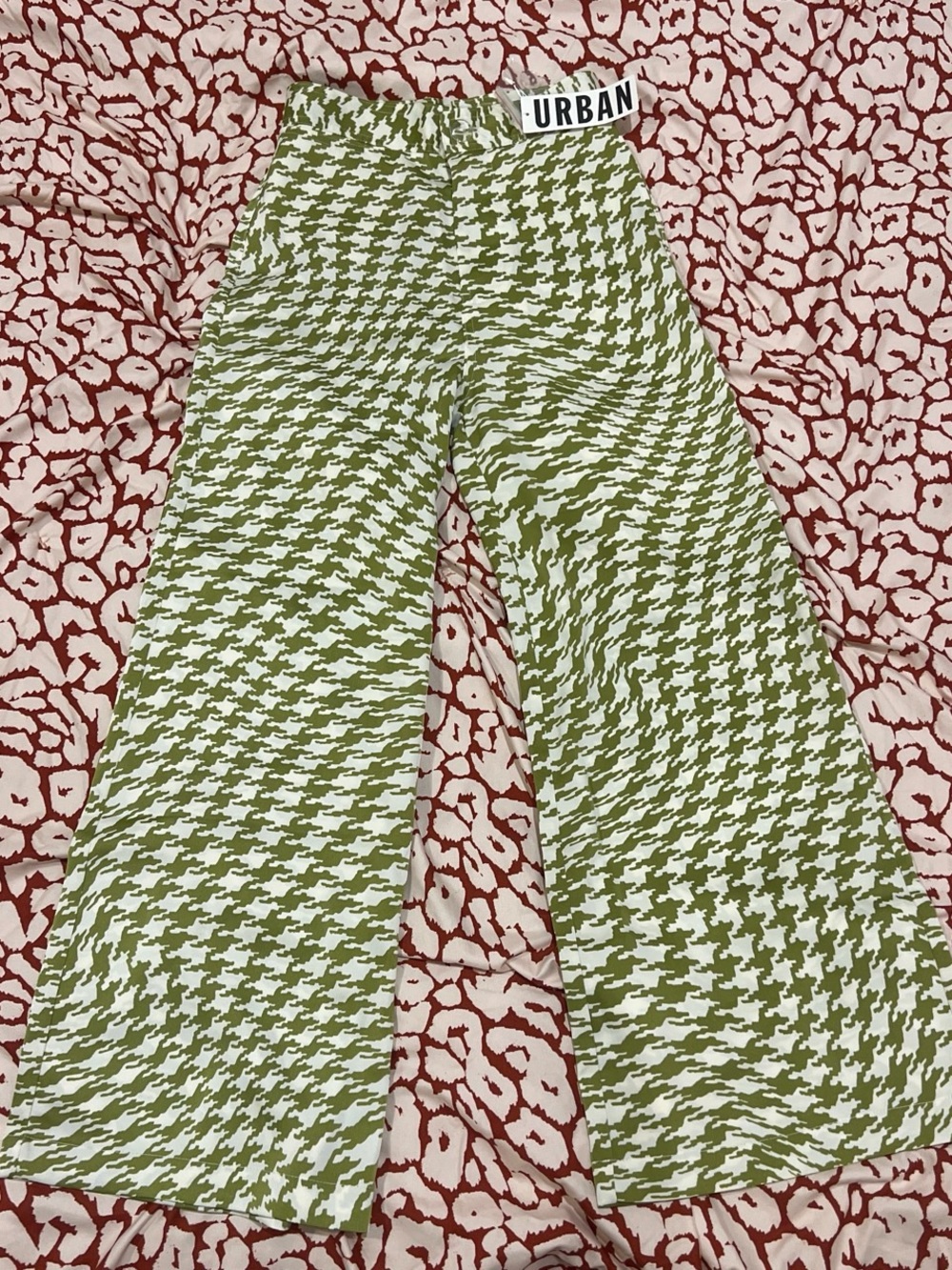 NWT Urban Outfitters Wide Leg Houndstooth Pants